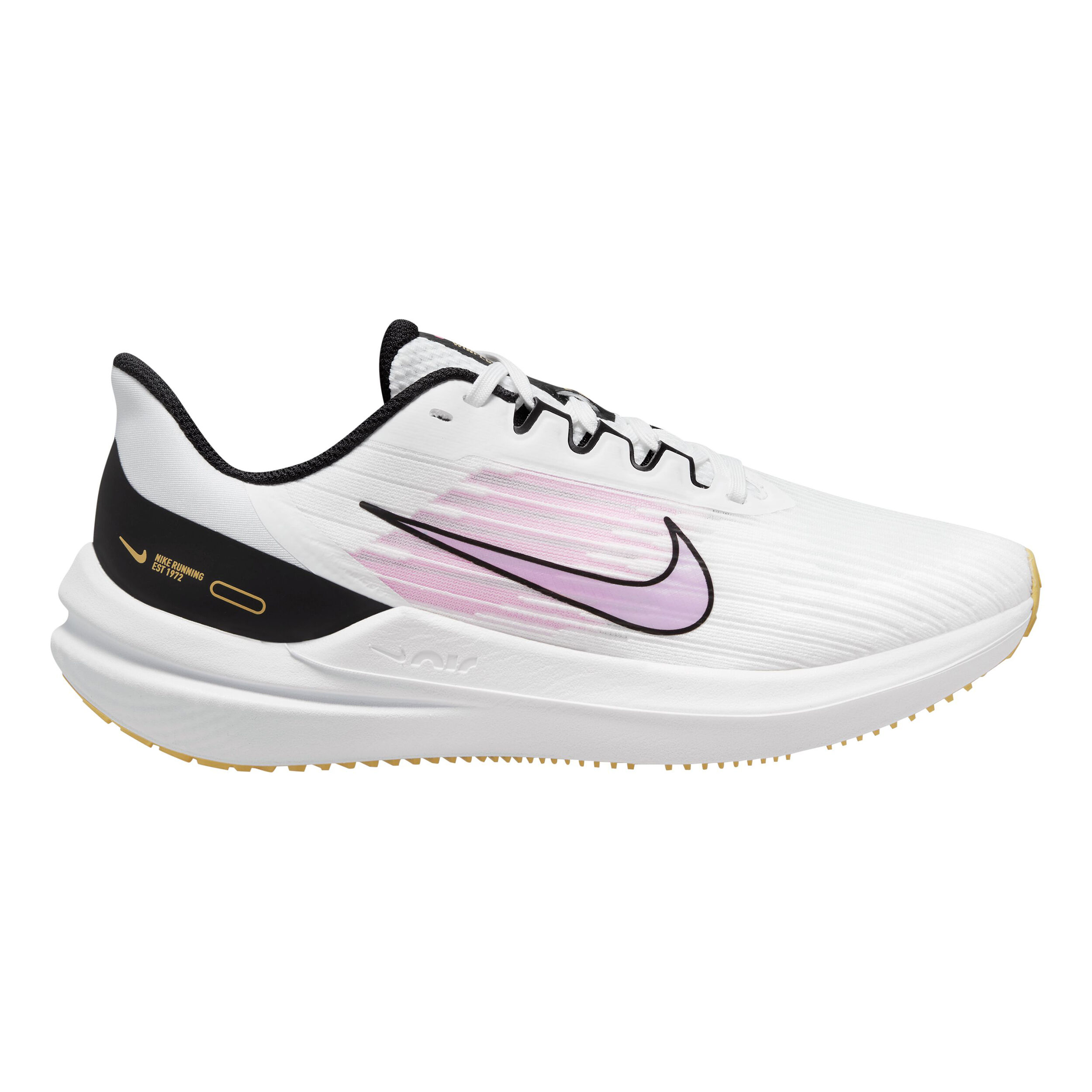 Nike air women's running shoes black and discount white